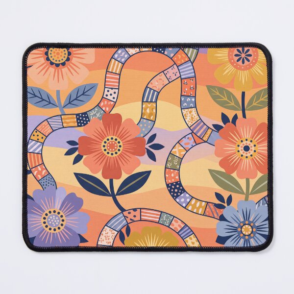 Item preview, Geometric Flower Path Pattern designed and sold by ASTRAL ART LAB.