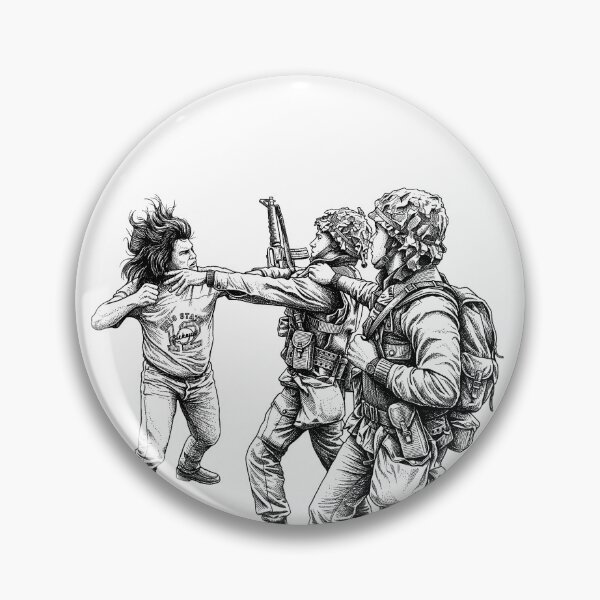 Item preview, Man Punching Soldier designed and sold by Naux | Design & Illustration.
