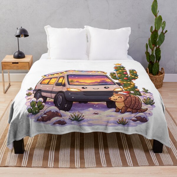 Item preview, Cute Christmas Camper Van Desert Cactus designed and sold by porchswings.