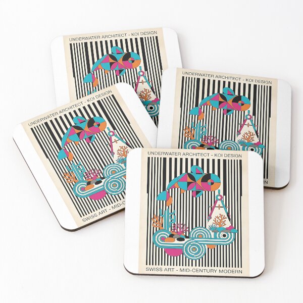 Item preview, Koi Fish Coral Architect – Underwater Design designed and sold by PictoVibe.