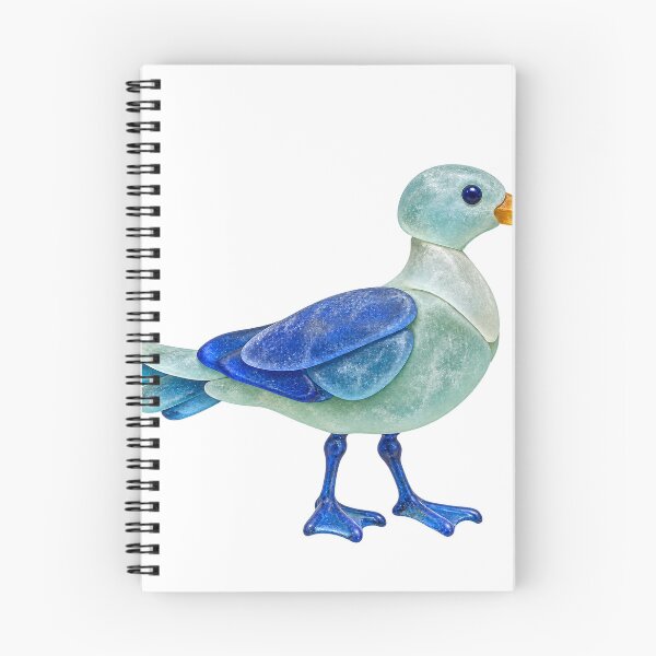 Item preview, Sea Glass Gull Coastal Sculpture Illustration designed and sold by Drip stamp.