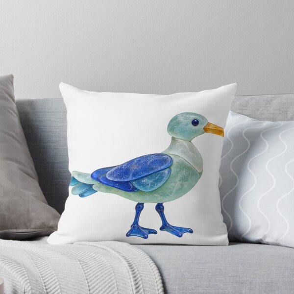 Item preview, Sea Glass Gull Coastal Sculpture Illustration designed and sold by Drip stamp.