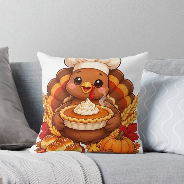 Item preview, Cute Kawaii Turkey Chef Pumpkin Pie Thanksgiving designed and sold by porchswings.