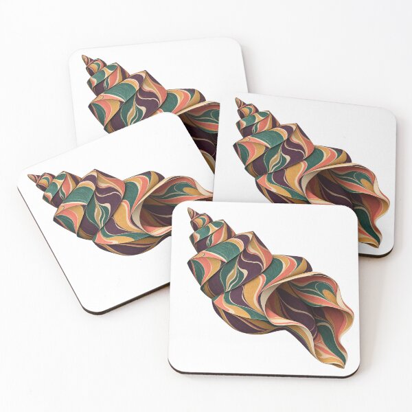 Item preview, Marbled Paper Conch Shell Sculpture designed and sold by Drip stamp.