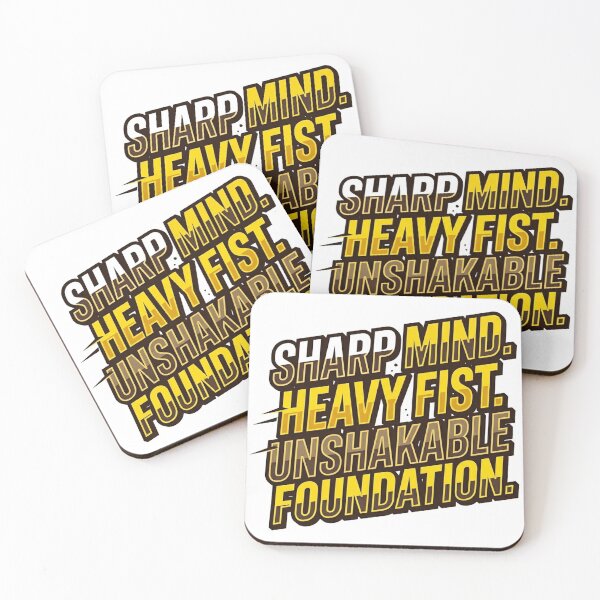 Item preview, Sharp Mind Heavy Fist Unshakable Foundation - Bold Motivational Quote    designed and sold by Plot Twist Supply.