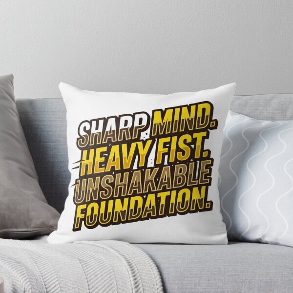Item preview, Sharp Mind Heavy Fist Unshakable Foundation - Bold Motivational Quote    designed and sold by Plot Twist Supply.