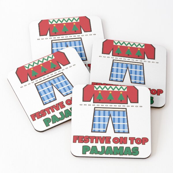 Item preview, Festive On Top Pajamas On The Bottom Funny Work From Home Christmas designed and sold by Bornprints.
