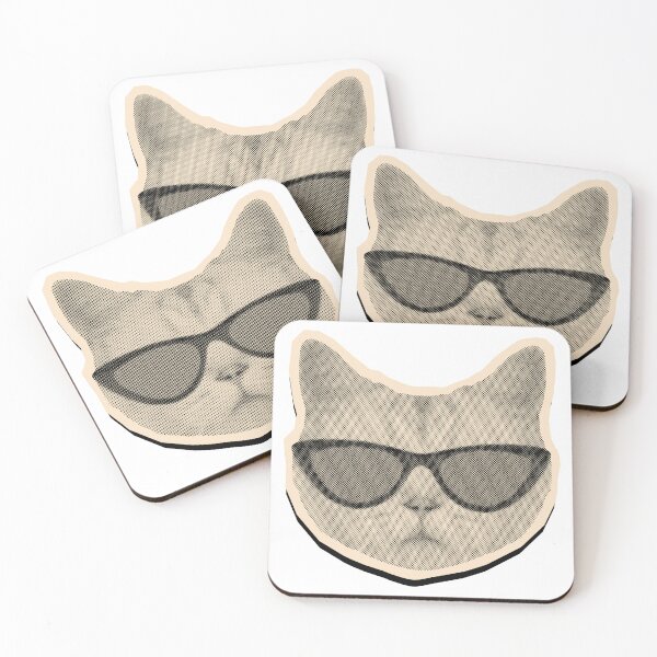 Item preview, Cool Cat Sunglasses Retro Halftone Art designed and sold by MH Digital Studio .