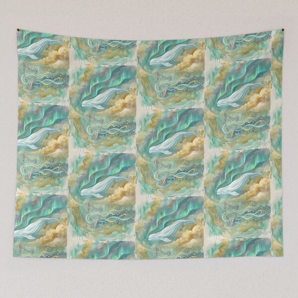 Item preview, Beluga Whale Harpist – Music Beneath the Aurora designed and sold by PictoVibe.