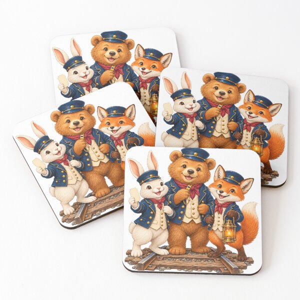 Item preview, Little Conductor Animal Club – Bear, Rabbit and Fox Railway Friends designed and sold by narinzoon.