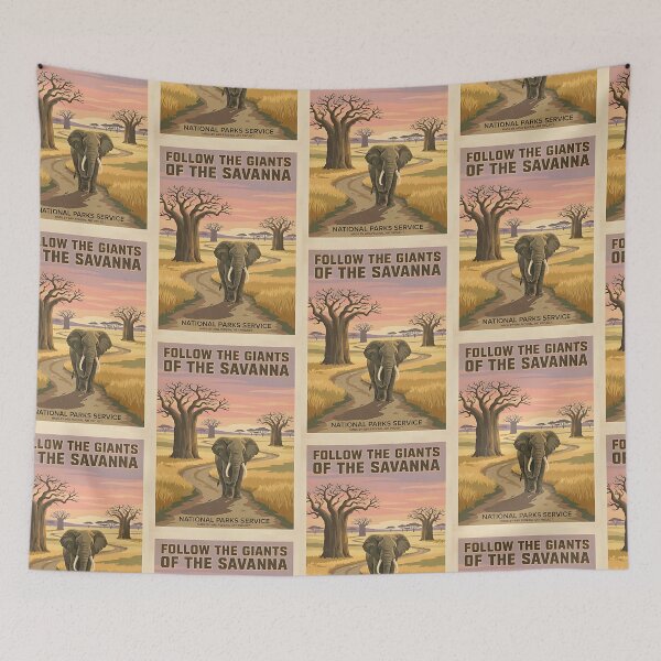 Item preview, African Elephant Savanna – Follow the Giants designed and sold by PictoVibe.