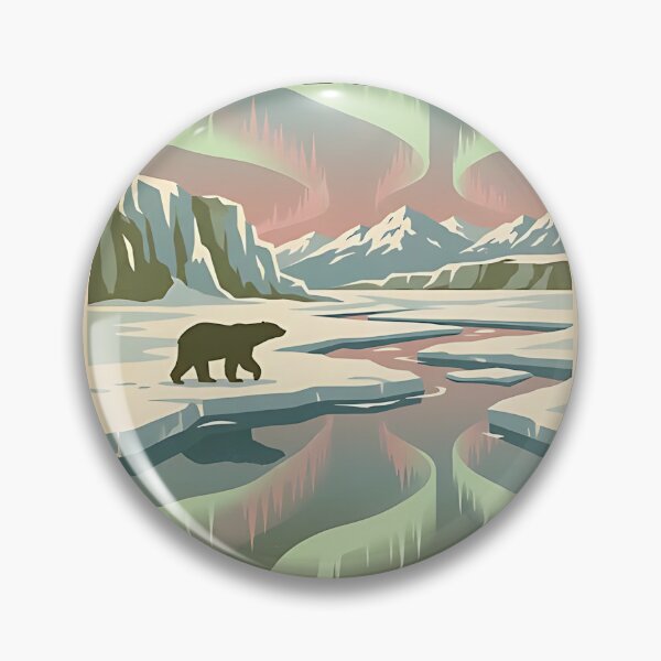 Item preview, Polar Bear Northern Lights – Chase the Light North designed and sold by PictoVibe.
