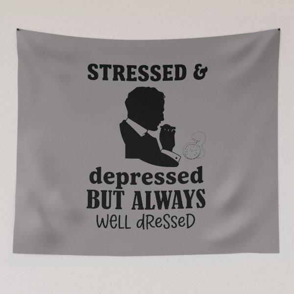 Item preview, Stressed & Depressed But Always Well Dressed Slogan-46 designed and sold by DanielTacken.