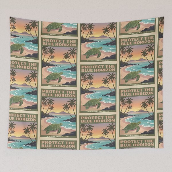 Item preview, Green Sea Turtle – Protect the Blue Horizon designed and sold by PictoVibe.