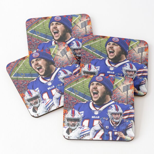Item preview, Josh Allen Buffalo Football Retro 90s Vintage Bootleg Style Flaming Collage designed and sold by Thogan0416.