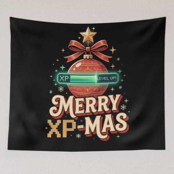 Item preview, level up merry xp-mas, christmas gift designed and sold by samuzai.