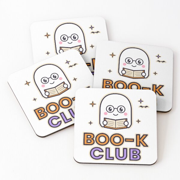 Item preview, Boo-k Club Cute Ghost Reading Book Funny Halloween Bookish Pun designed and sold by Elarabyonline.