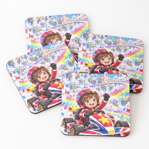 Item preview, Kolt Go Kart Rainbow Race Cartoon Character Design designed and sold by Kenzie & Co.