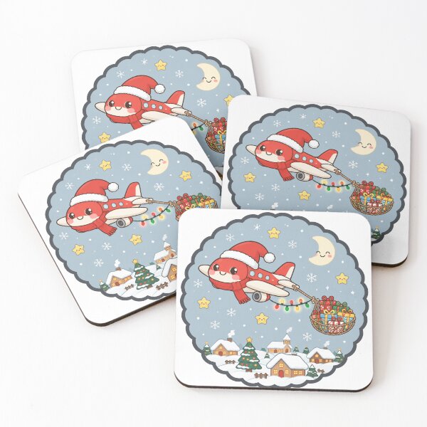 Item preview, Cute Kawaii Santa Airplane Christmas Travel designed and sold by porchswings.