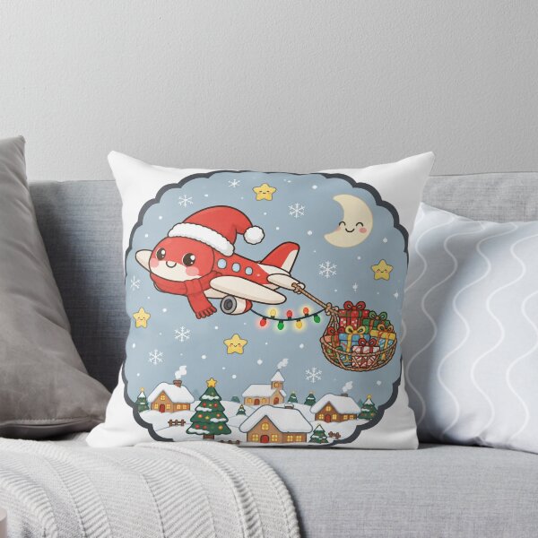 Item preview, Cute Kawaii Santa Airplane Christmas Travel designed and sold by porchswings.