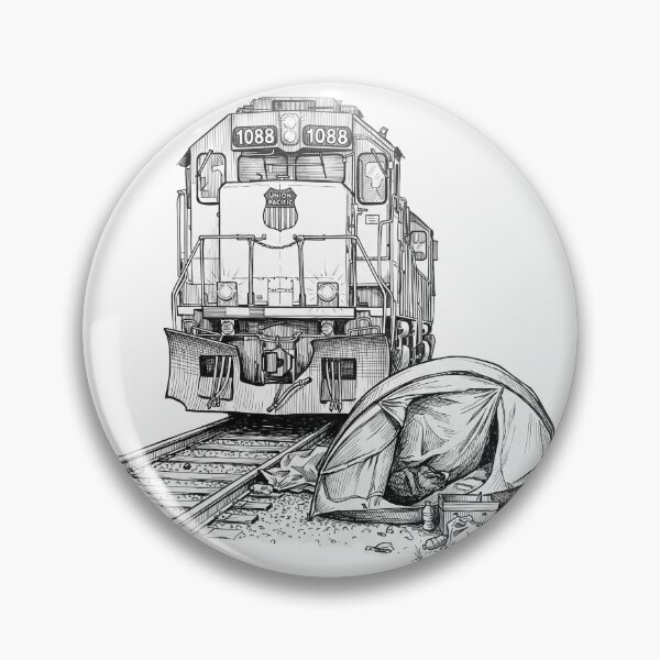 Item preview, Train Running Over Tent designed and sold by Naux | Design & Illustration.