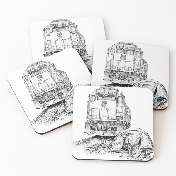Item preview, Train Running Over Tent designed and sold by Naux | Design & Illustration.
