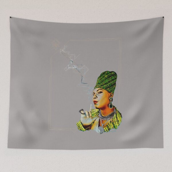 Item preview, Striking Portrait of Iconic Figure with Smoke-56 designed and sold by JonasMuller.