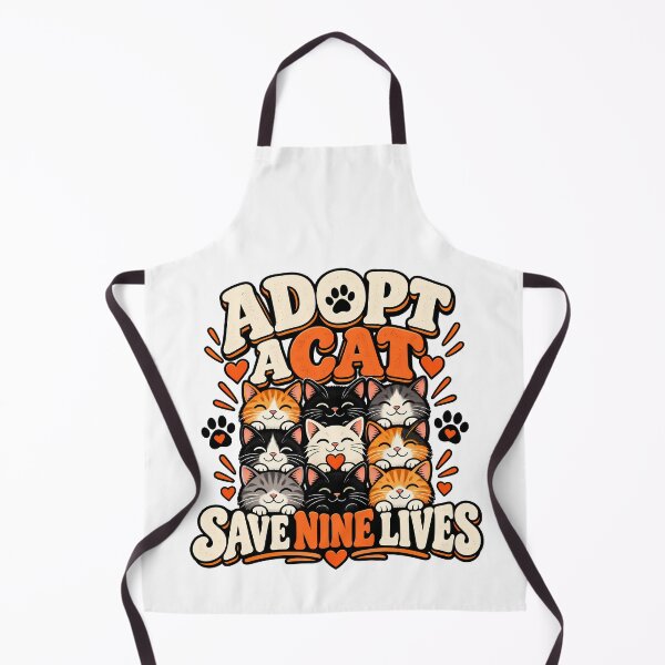 Item preview, Adopt A Cat Save Nine Lives Funny Cute Kittens Rescue Animal Shelter Pet Lover Owner designed and sold by Photo-Sphere101.