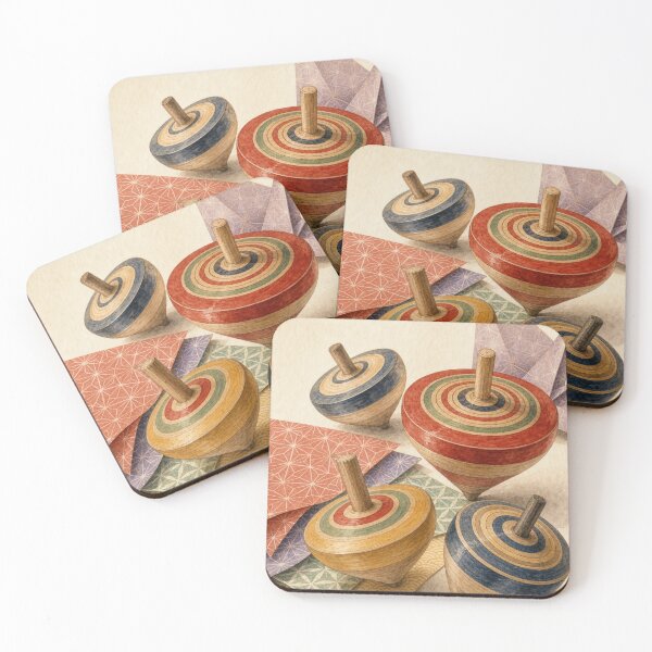 Item preview, Traditional Japanese Spinning Tops and Origami Watercolor Art designed and sold by vekotpu.