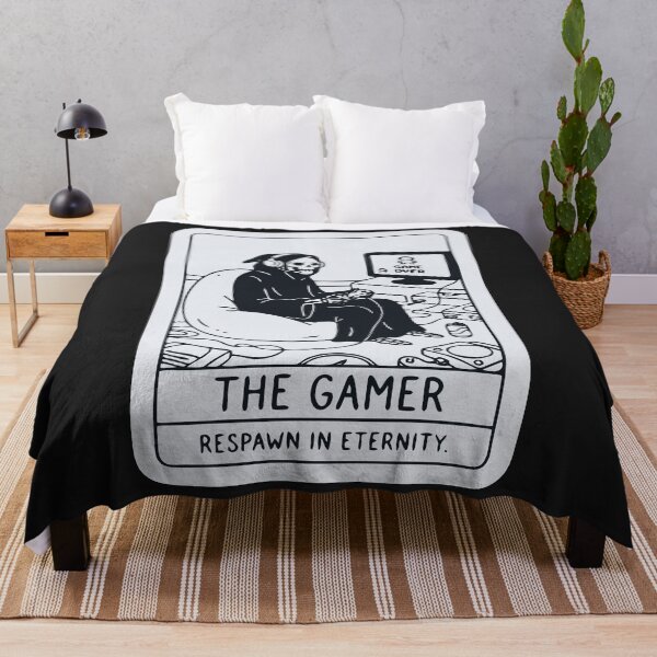 Item preview, "The Gamer" Funny Grim Reaper Game Over Tarot Card designed and sold by Cipher & Soul.