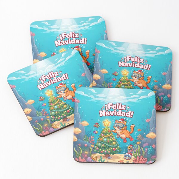 Item preview, Feliz Navidad cat under the sea 1 designed and sold by Warih.