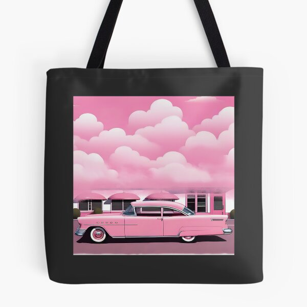 Item preview, Classic Pink Cadillac Retro Car Illustration Design designed and sold by ramon870208.