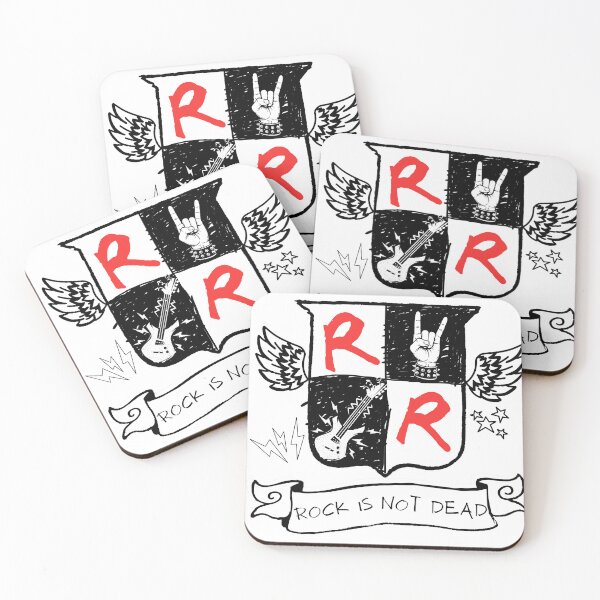Item preview, Rock Is Not Dead Vintage Rock Crest designed and sold by Nacho Average Designs.