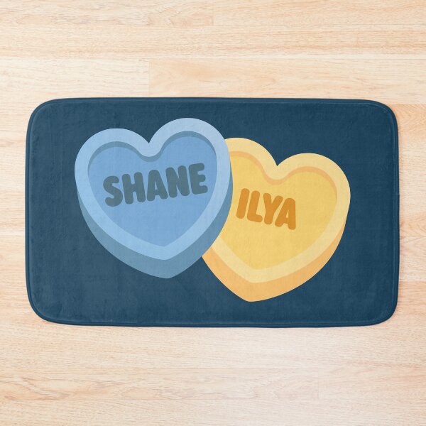 Item preview, Shane & Ilya Candy Hearts in Metros Blue and Raiders Yellow designed and sold by Hakuna Ricotta.