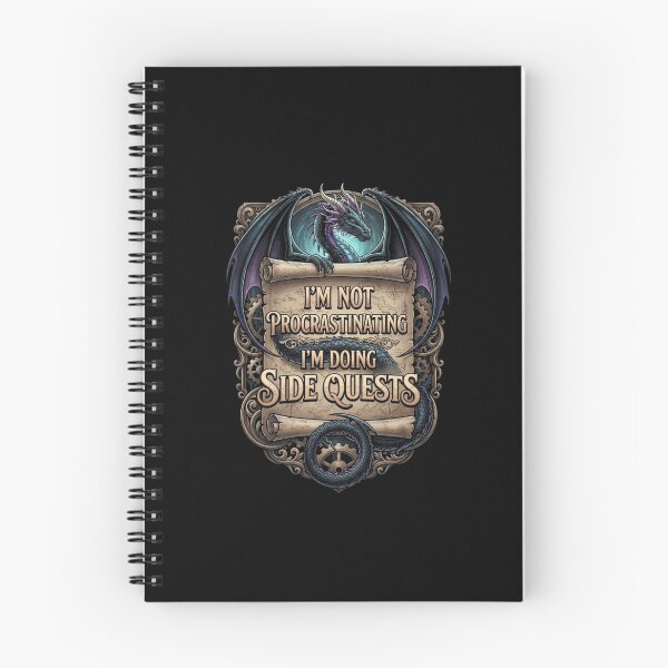 Item preview, Im Not Procrastinating Im Doing Side Quests Scroll Fantasy Dragon Design designed and sold by Ostericaimusa.