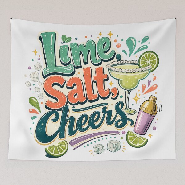 Item preview, Lime Salt Cheers Funny Margarita Cocktail Summer Party Art designed and sold by inkoutninja.