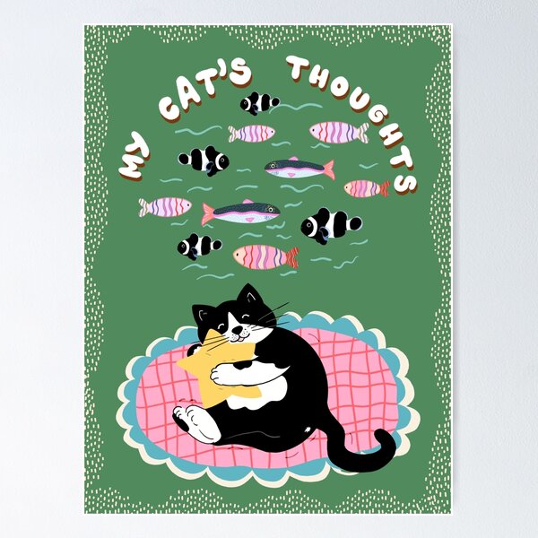 Item preview, My cat dreams of fish designed and sold by Navitaloves.
