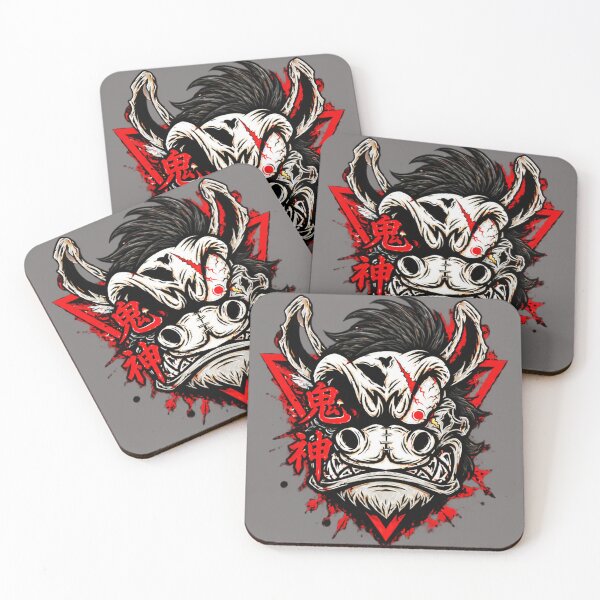 Item preview, Japanese Boar Mask Demon Oni Kanji designed and sold by CecilRowell.
