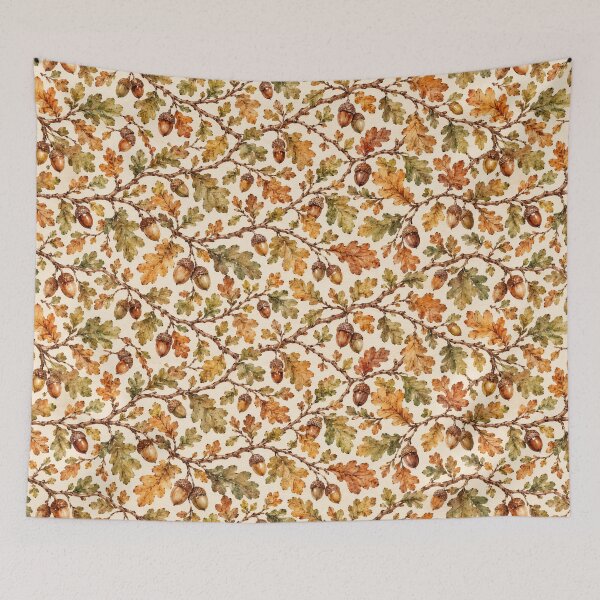 Item preview, Oak Leaves and Acorns Autumn Vines designed and sold by mycute-stickers.
