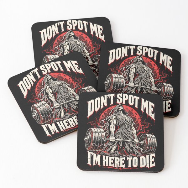 Item preview, Don't Spot Me I'm Here To Die Funny Gym Grim Reaper Deadlift designed and sold by MaskedTarget.