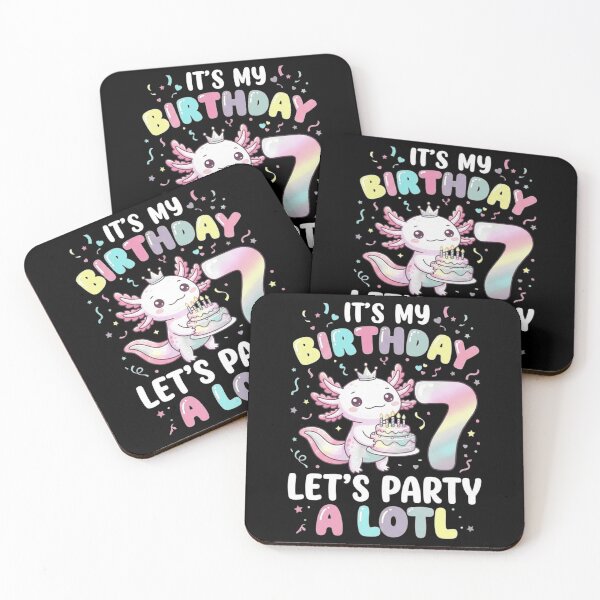 Item preview, Axolotl 7th Birthday It's My Birthday Let's Party A Lotl designed and sold by MiALopezArt.
