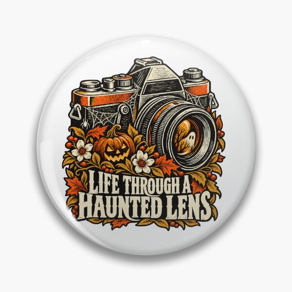 Item preview, Life Through a Haunted Lens – Pumpkin Camera Illustration designed and sold by Carved Exposure.