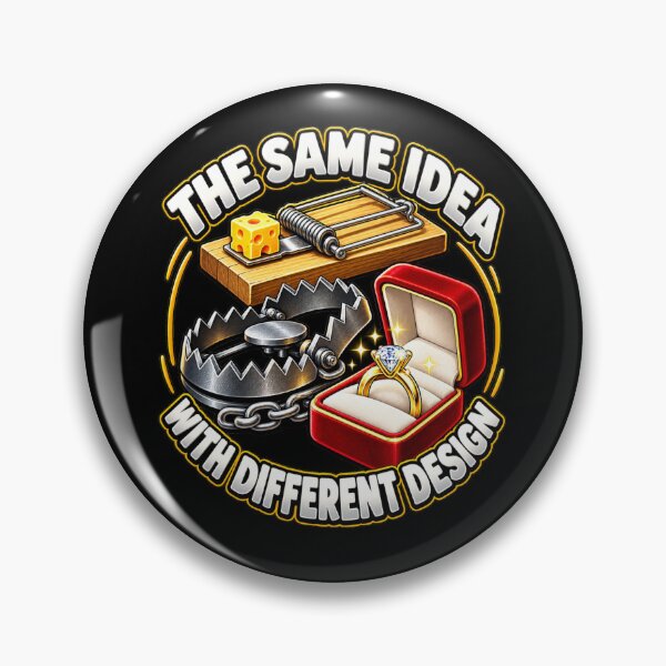 Item preview, The Same Idea With Different Design Funny Wedding Ring Mousetrap Parody designed and sold by MaskedTarget.