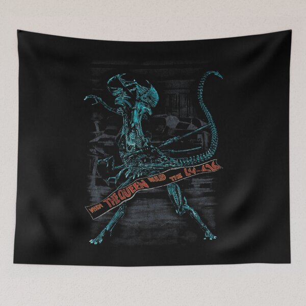 Item preview, Alien Xenomorph Queen T Rex Pose Distressed designed and sold by Power Up Prints.
