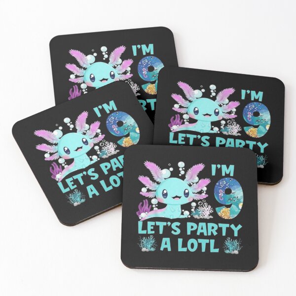 Item preview, Axolotl 9th Birthday I'm 9 Let's Party A Lotl Ocean Theme designed and sold by MiALopezArt.