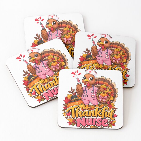 Item preview, Turkey Thankful Nurse Nursing Fall Thanksgiving designed and sold by QuiteOrbit.