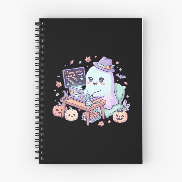 Item preview, Spooky Code Kawaii Ghost Programmer designed and sold by ShopAndFun.