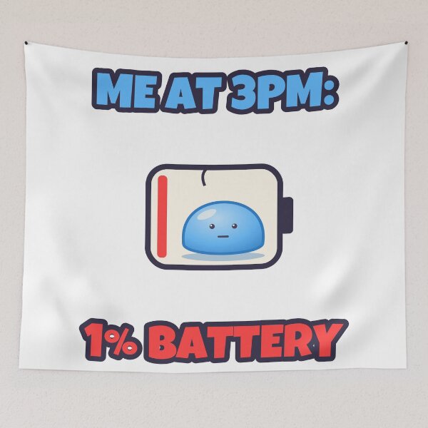 Item preview, Me At 3PM One Percent Battery Blob designed and sold by byungmatlab.