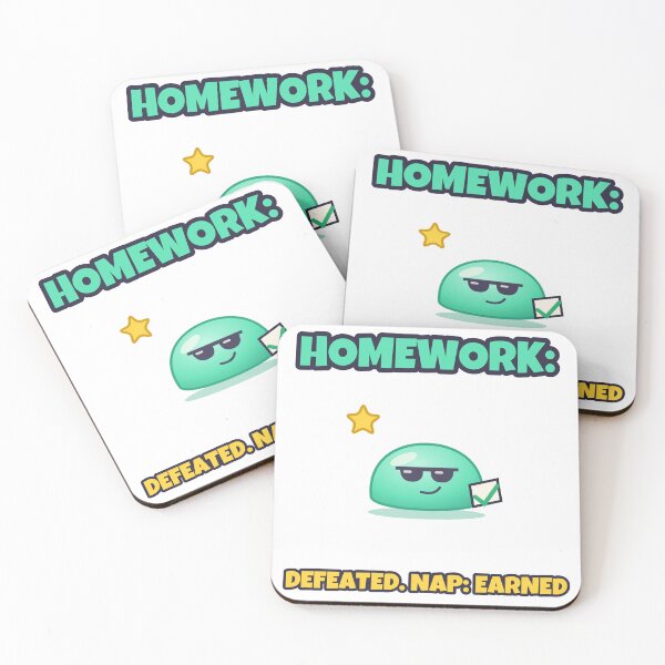 Item preview, Homework Defeated Nap Earned Cool Blob designed and sold by byungmatlab.