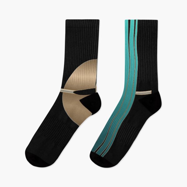 Item preview, Midnight Meridian – Teal and Gold Geometric Abstract designed and sold by Dee Tirang.